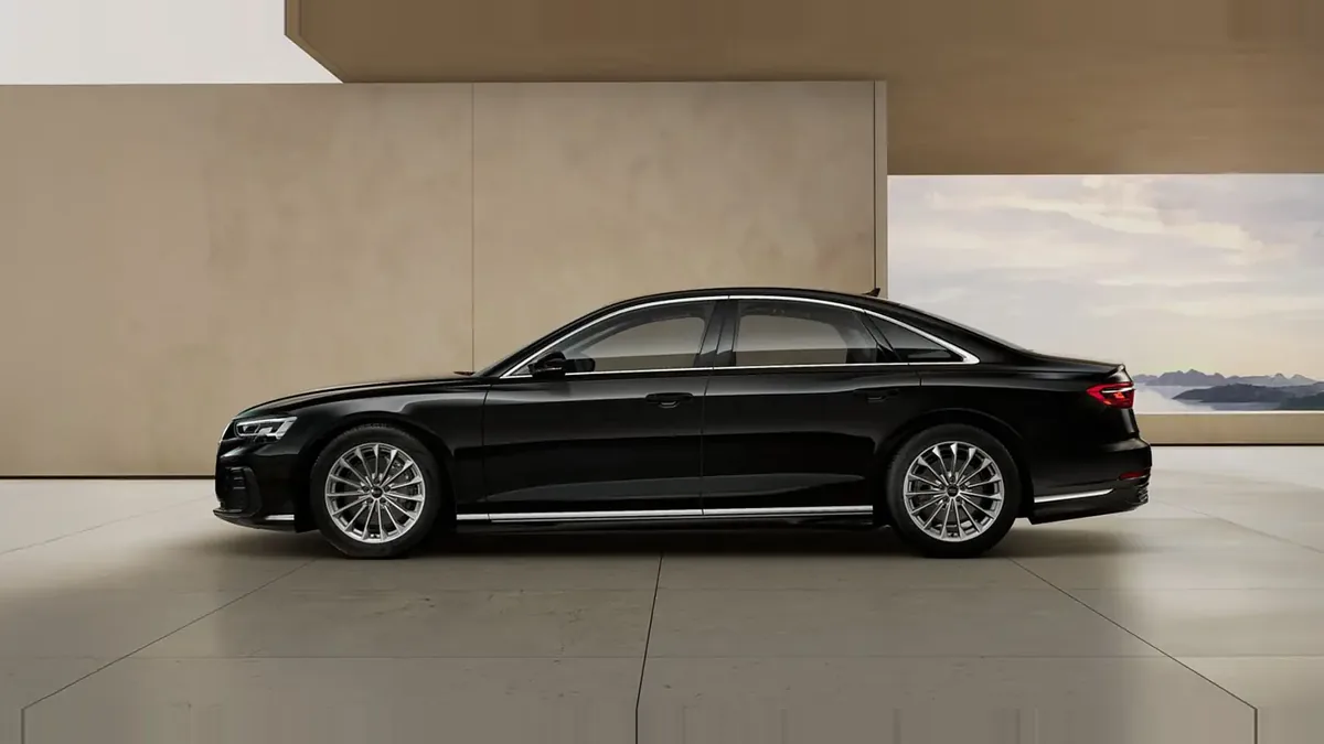 Audi A8 50 TDI 210kW (286CV) Quattro Tiptronic en renting a Barcelona — Lateral
