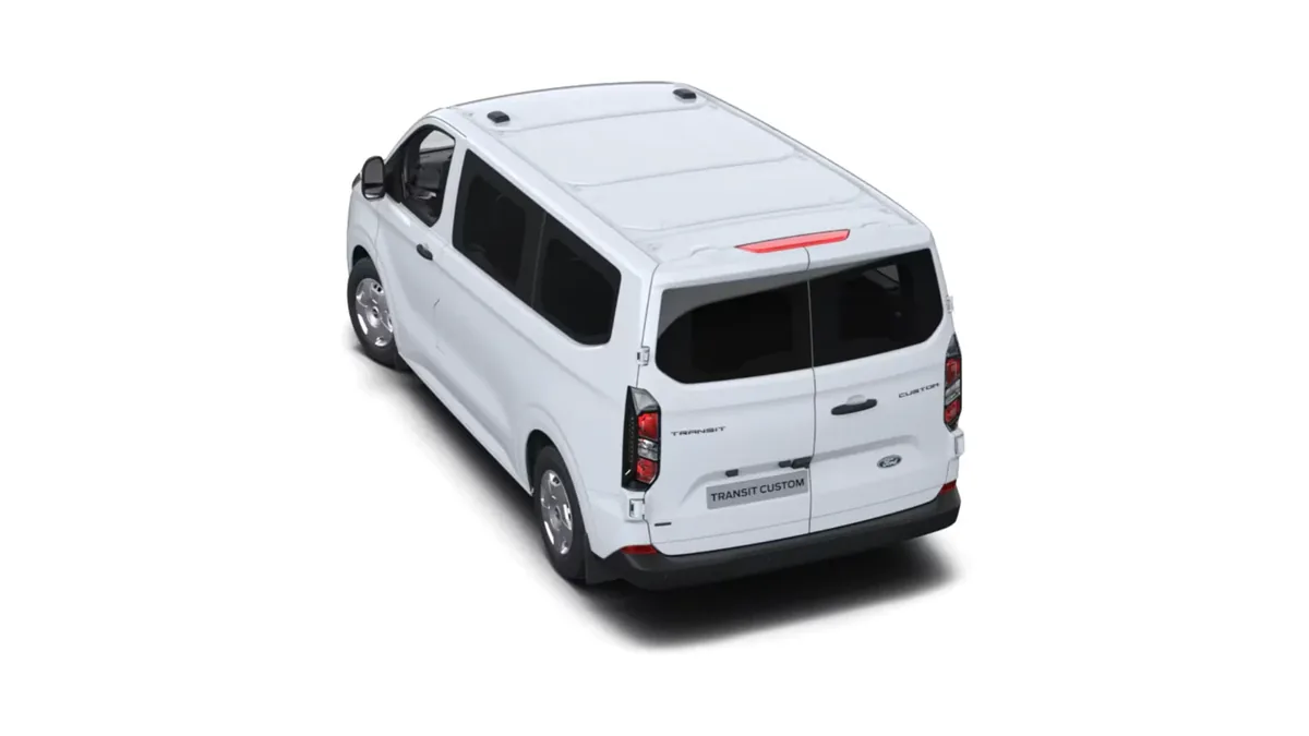 Ford TRANSIT Kombi 2.5 Duratec PHEV 171 340 L1 Trend en renting a Barcelona — Darrere