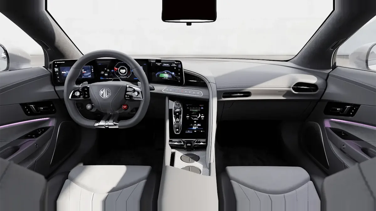 MG Cyberster Trophy Single Motor en renting a Barcelona — Interior